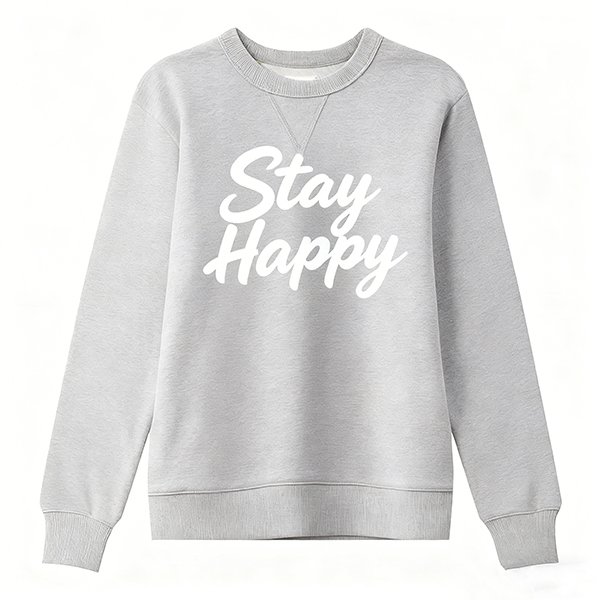 Cotton Polyester Blend Unisex Crewneck Pullover Sweatshirt
